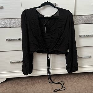 Wild Love Black Cropped Top